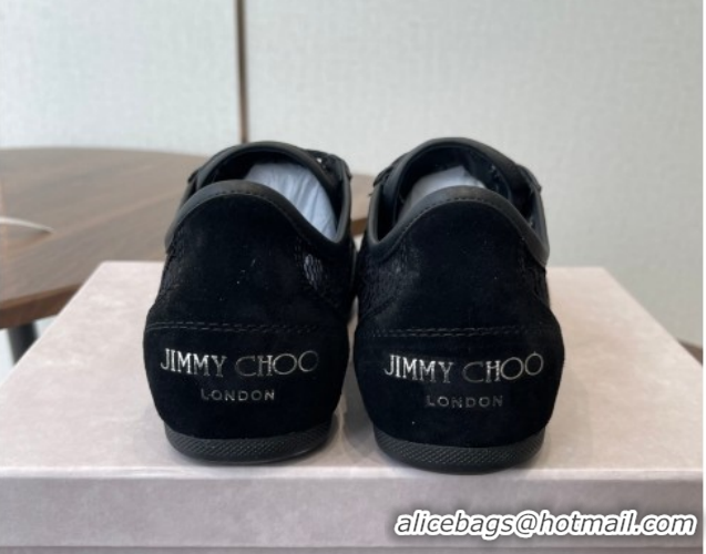 Good Taste Jimmy Choo Sunny F Low Top Trainers Sneakers in Lace and Suede Black 0207011 2026