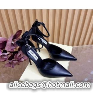 Top Quality Jimmy Choo Marja Pumps 10cm in Calfskin Leather with Flower Black 0207015 2026