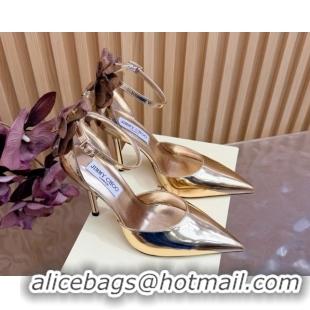 Grade Quality Jimmy Choo Marja Pumps 10cm in Patent Leather with Flower Gold 0207018 2026
