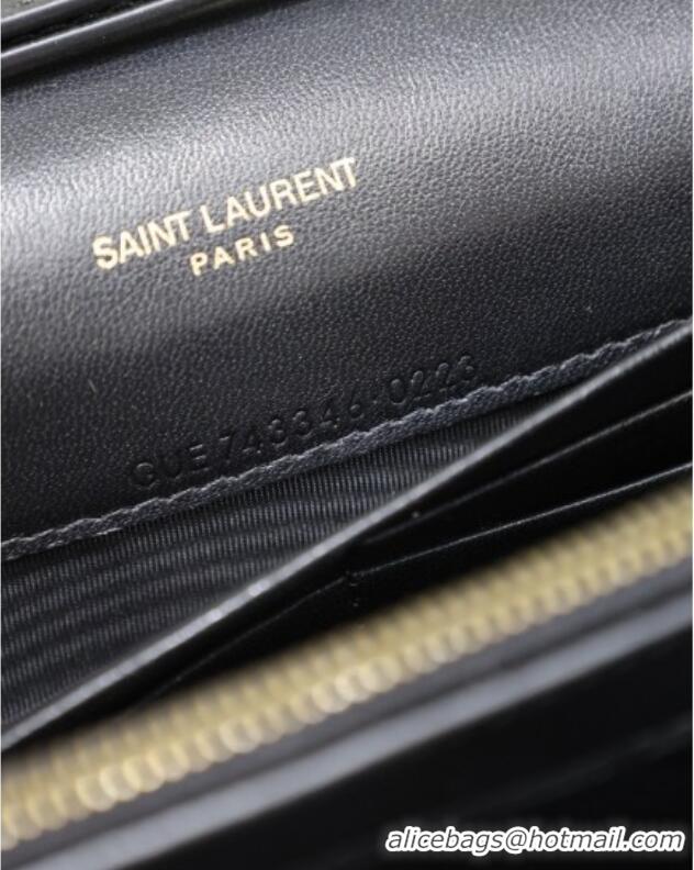 Inexpensive Saint Laurent Cassandre Quilted Lambskin Leather Chain Bag 743364 Black 2026