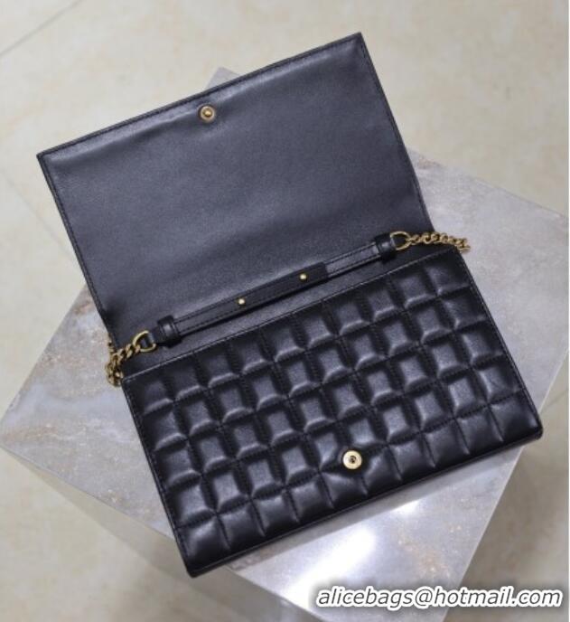 Inexpensive Saint Laurent Cassandre Quilted Lambskin Leather Chain Bag 743364 Black 2026