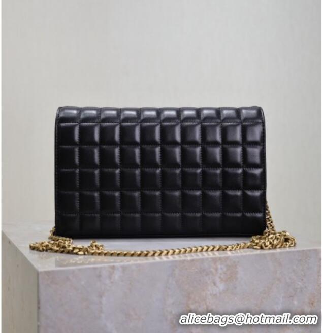 Inexpensive Saint Laurent Cassandre Quilted Lambskin Leather Chain Bag 743364 Black 2026