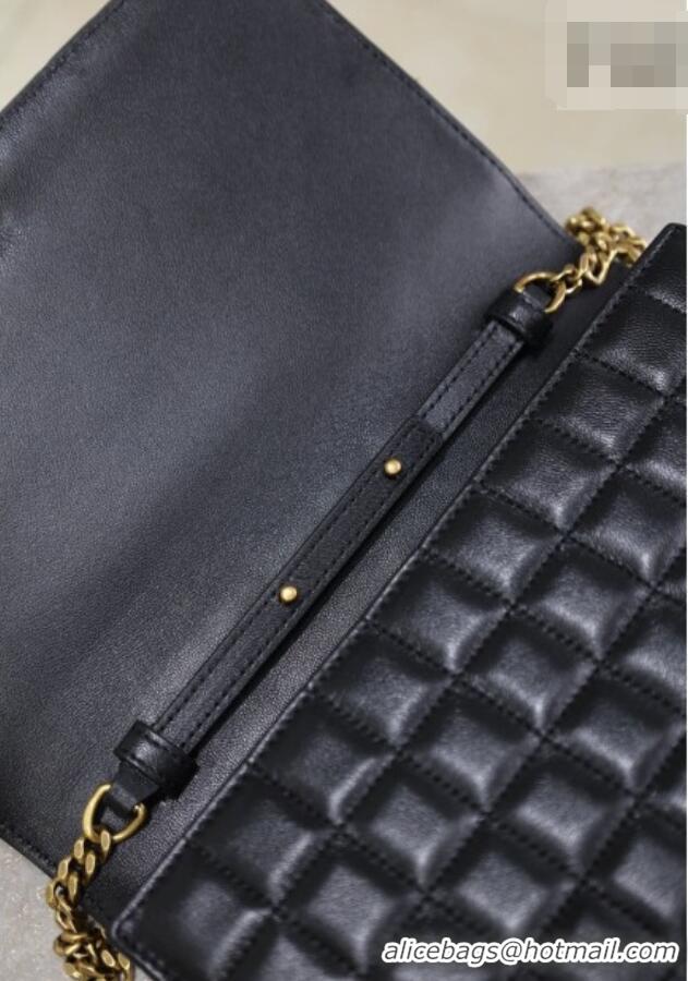 Inexpensive Saint Laurent Cassandre Quilted Lambskin Leather Chain Bag 743364 Black 2026