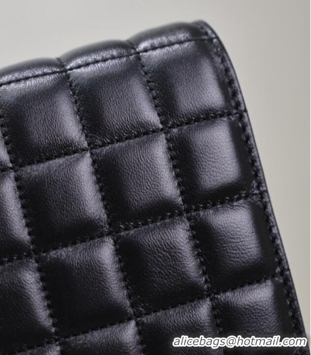 Inexpensive Saint Laurent Cassandre Quilted Lambskin Leather Chain Bag 743364 Black 2026