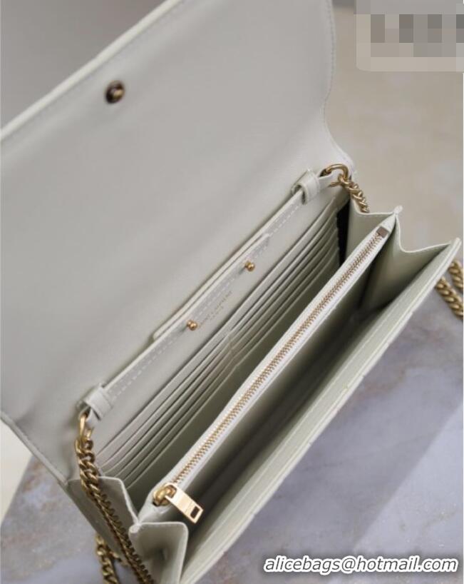 Luxury Discount Saint Laurent Cassandre Quilted Lambskin Leather Chain Bag 743364 White 2026