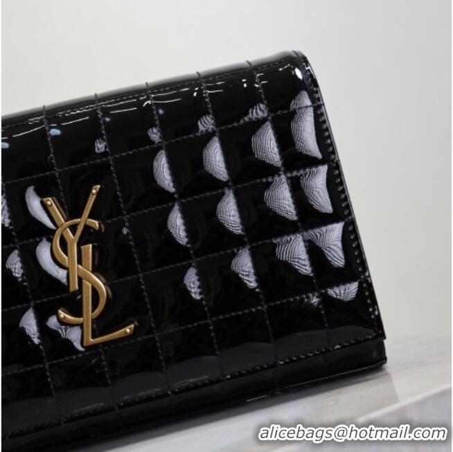 Good Looking Saint Laurent Cassandre Quilted Patent Leather Chain Bag 743364 Black 2026