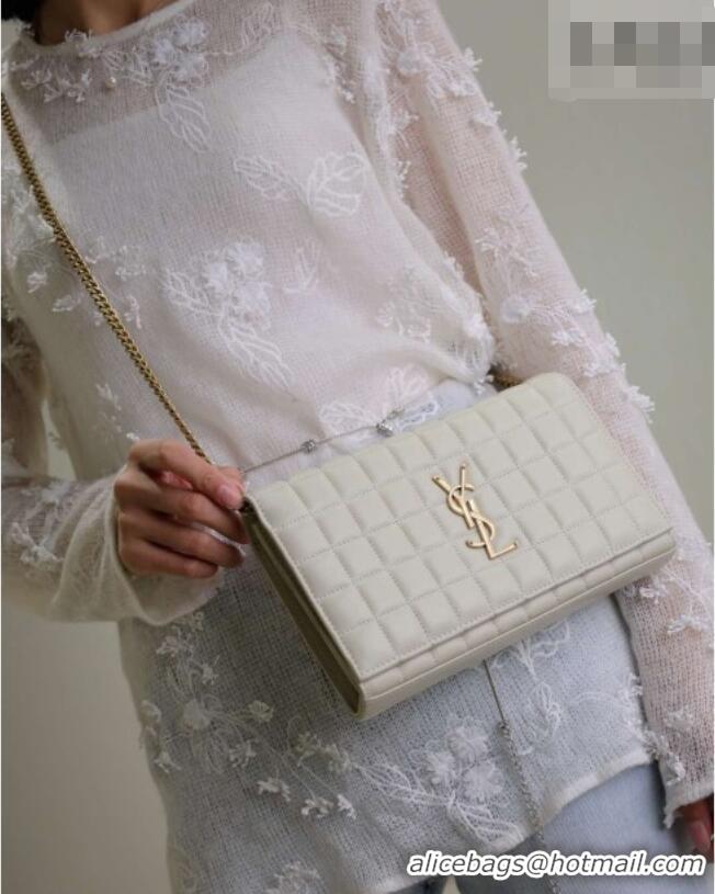 Good Looking Saint Laurent Cassandre Quilted Patent Leather Chain Bag 743364 Black 2026