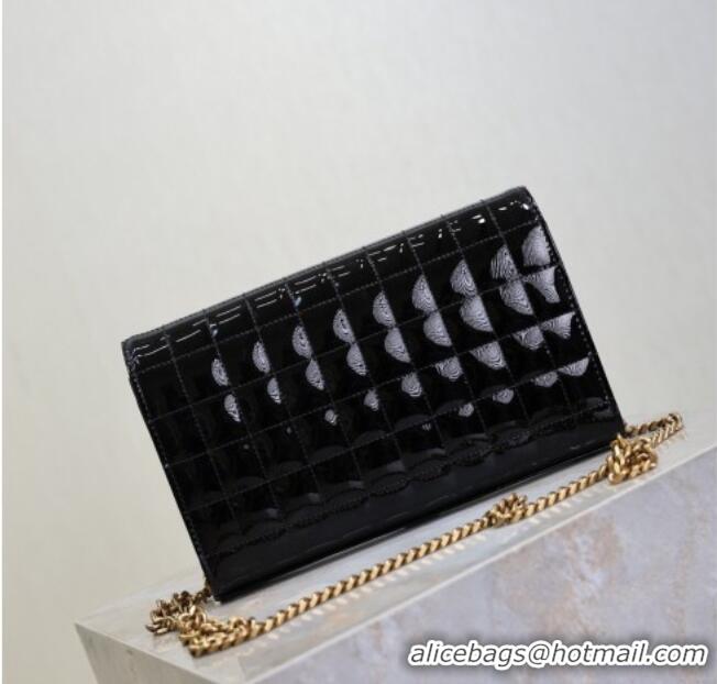 Good Looking Saint Laurent Cassandre Quilted Patent Leather Chain Bag 743364 Black 2026