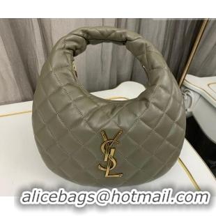 Well Crafted Saint Laurent Icarino Mini Bag in Quilted Nappa Leather 851689 Moss Green 2026