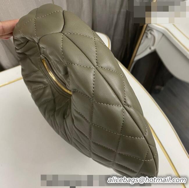 Well Crafted Saint Laurent Icarino Mini Bag in Quilted Nappa Leather 851689 Moss Green 2026