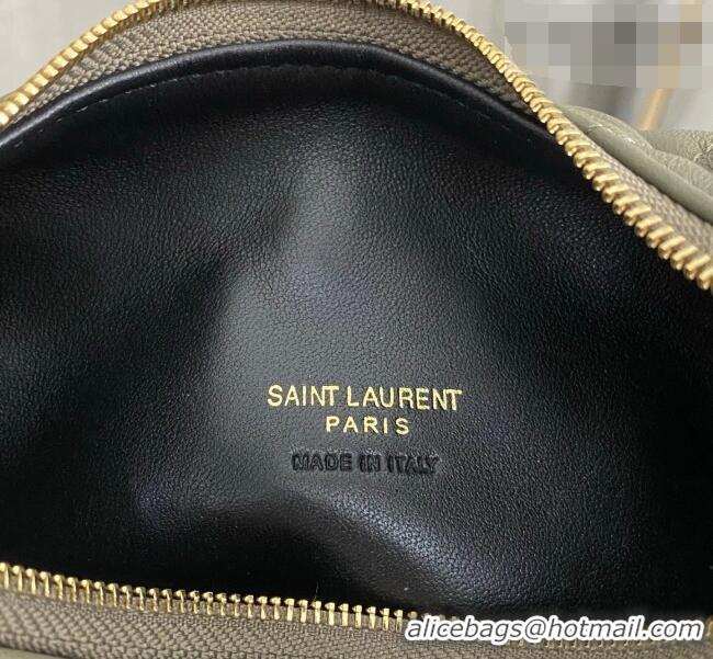 Well Crafted Saint Laurent Icarino Mini Bag in Quilted Nappa Leather 851689 Moss Green 2026