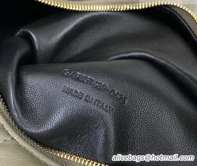 Well Crafted Saint Laurent Icarino Mini Bag in Quilted Nappa Leather 851689 Moss Green 2026