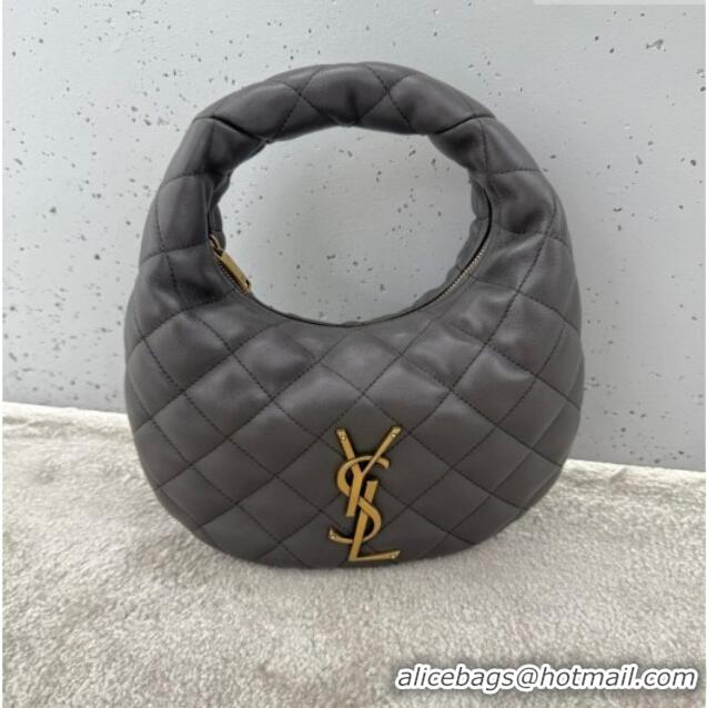 Good Taste Saint Laurent Icarino Mini Bag in Quilted Nappa Leather 851689 Urban Grey 2026