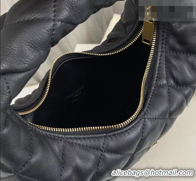 Traditional Specials Saint Laurent Icarino Mini Bag in Quilted Nappa Leather 851689 Black/Gold 2026