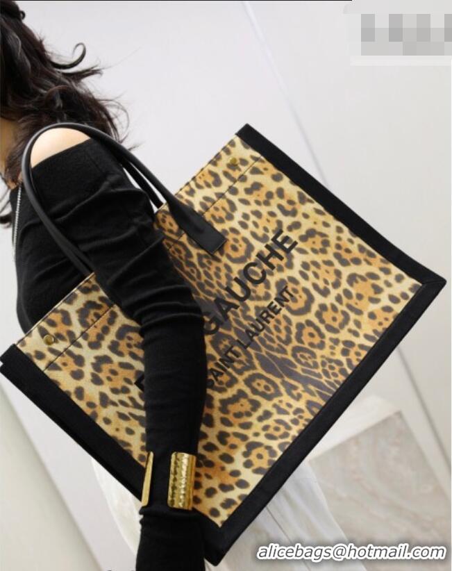 Promotional Saint Laurent Rive Gauche Large Tote bag in Leopard Print 509415 2026