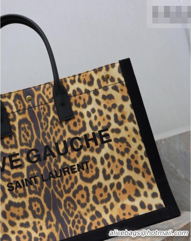 Promotional Saint Laurent Rive Gauche Large Tote bag in Leopard Print 509415 2026