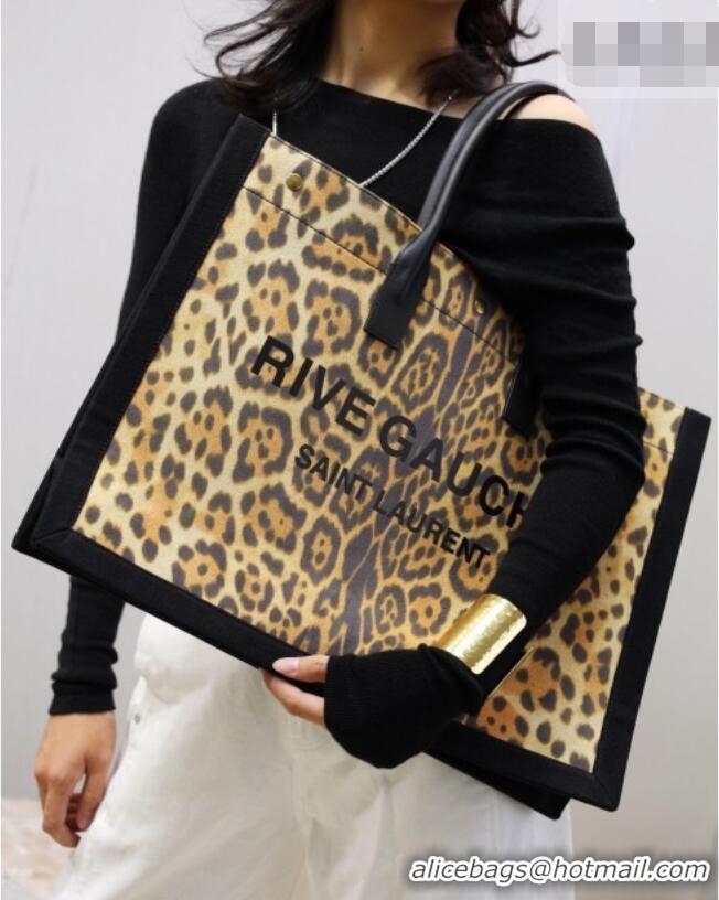 Promotional Saint Laurent Rive Gauche Large Tote bag in Leopard Print 509415 2026