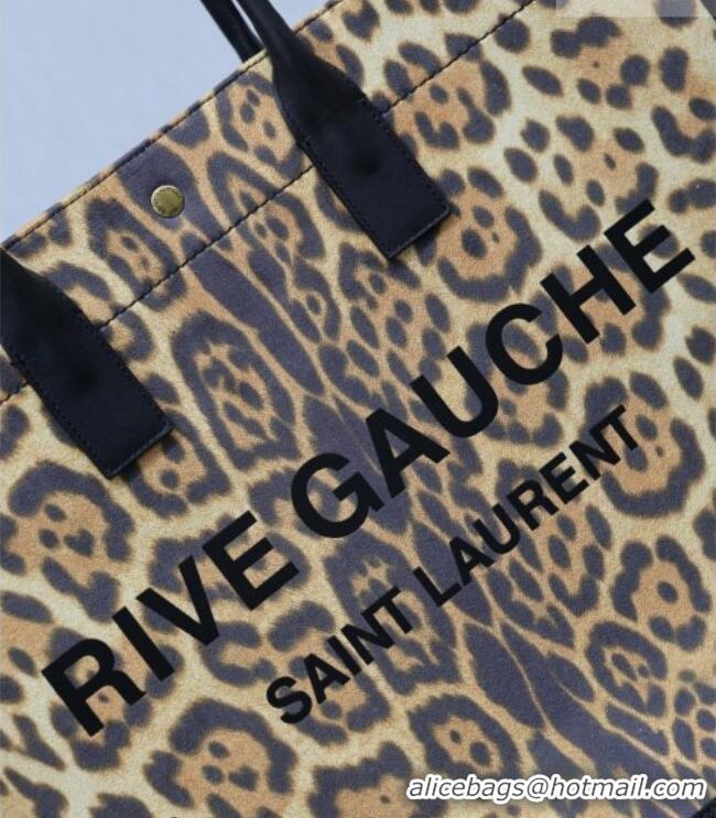 Promotional Saint Laurent Rive Gauche Large Tote bag in Leopard Print 509415 2026
