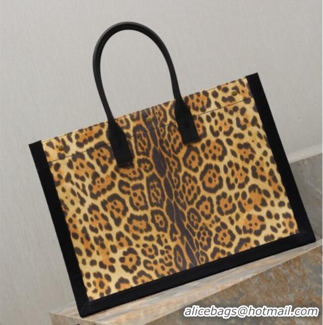 Promotional Saint Laurent Rive Gauche Large Tote bag in Leopard Print 509415 2026