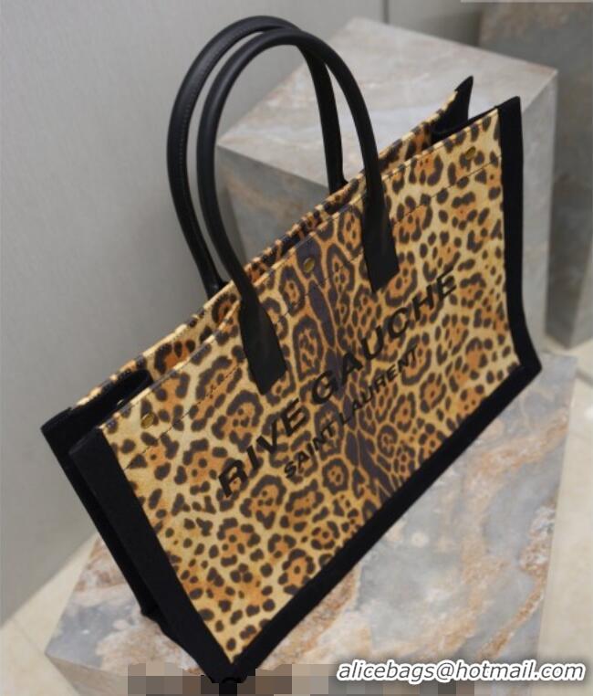 Promotional Saint Laurent Rive Gauche Large Tote bag in Leopard Print 509415 2026