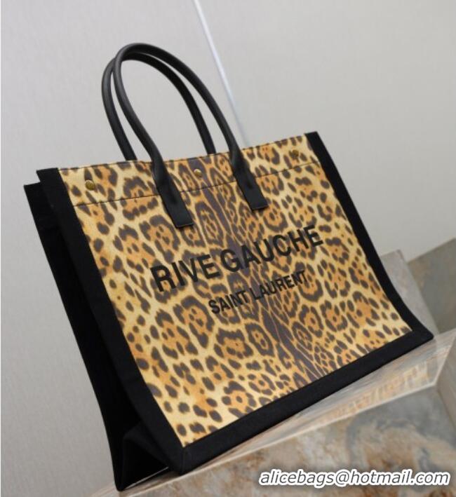 Promotional Saint Laurent Rive Gauche Large Tote bag in Leopard Print 509415 2026