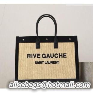 Good Looking Saint Laurent Rive Gauche Large Tote bag in Woven 509415 Beige 2026