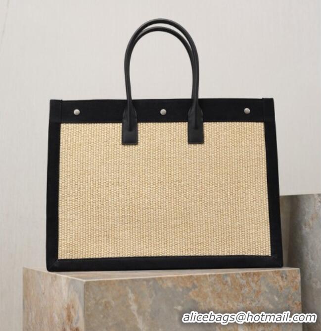 Good Looking Saint Laurent Rive Gauche Large Tote bag in Woven 509415 Beige 2026