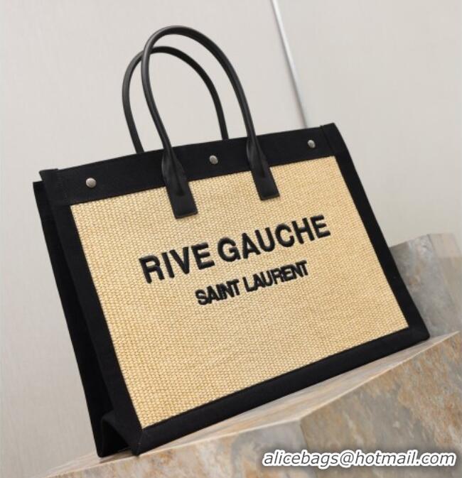 Good Looking Saint Laurent Rive Gauche Large Tote bag in Woven 509415 Beige 2026