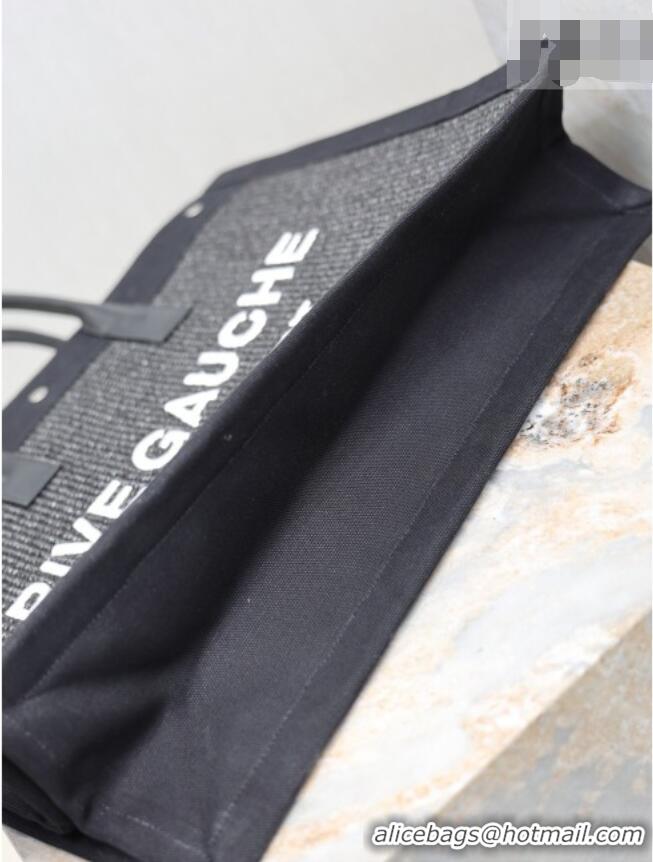 Buy Fashionable Saint Laurent Rive Gauche Large Tote bag in Woven 509415 Black 2026