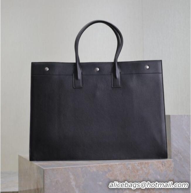 Top Grade Saint Laurent Rive Gauche Large Tote bag in Calfskin Leather 509415 Black 2026