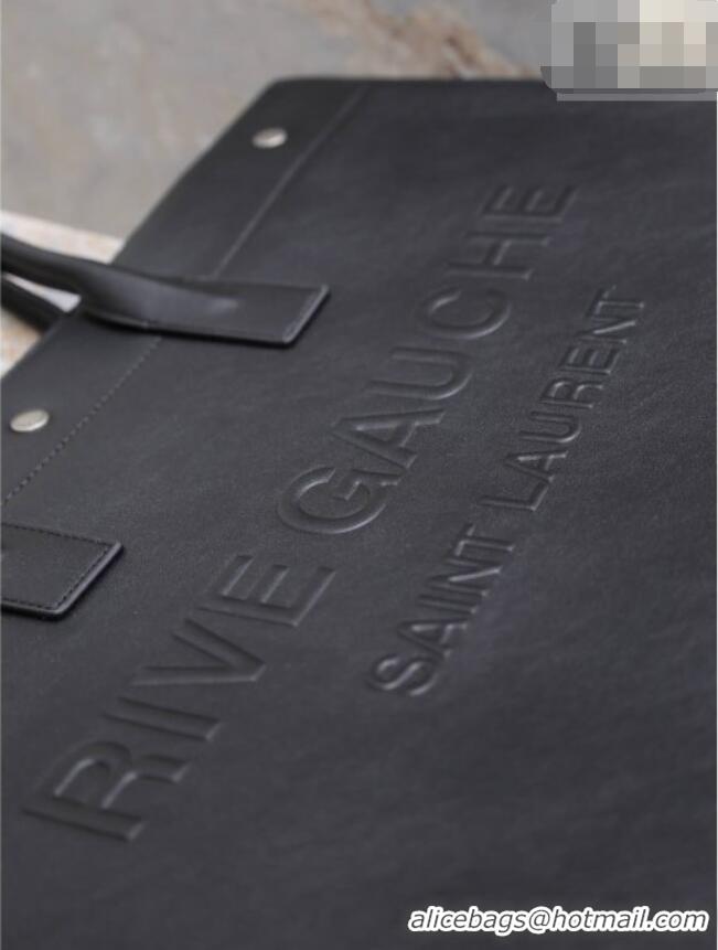 Top Grade Saint Laurent Rive Gauche Large Tote bag in Calfskin Leather 509415 Black 2026
