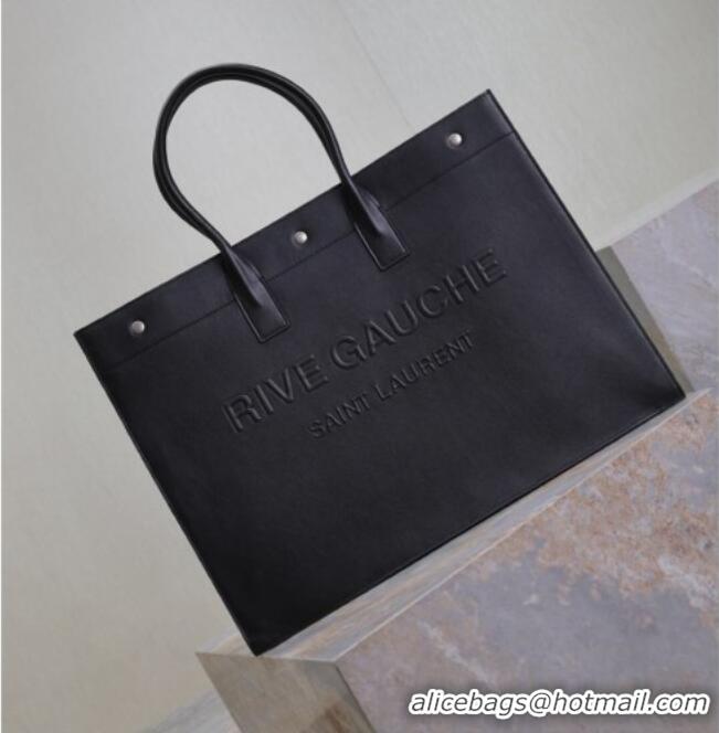 Top Grade Saint Laurent Rive Gauche Large Tote bag in Calfskin Leather 509415 Black 2026