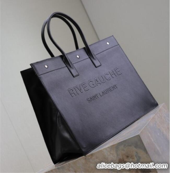Top Grade Saint Laurent Rive Gauche Large Tote bag in Calfskin Leather 509415 Black 2026