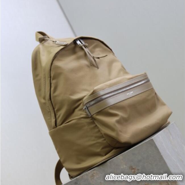 Top Quality Saint Laurent City Backpack Bag in Nylon 326865 Beige 2026