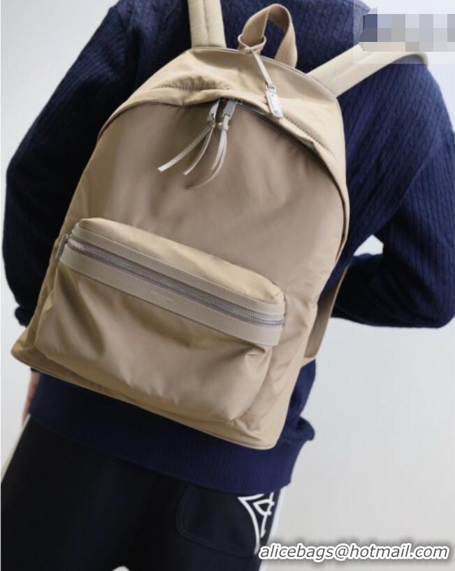 Top Quality Saint Laurent City Backpack Bag in Nylon 326865 Beige 2026