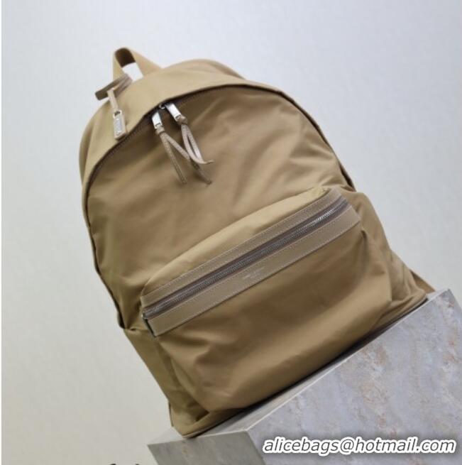 Top Quality Saint Laurent City Backpack Bag in Nylon 326865 Beige 2026