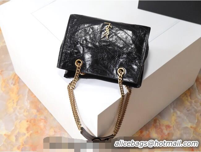 Top Grade Saint Laurent NIKI small shopping bag in vintage leather 872680 Black/Gold 2026