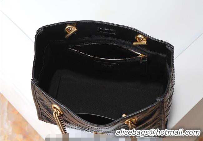 Top Grade Saint Laurent NIKI small shopping bag in vintage leather 872680 Black/Gold 2026