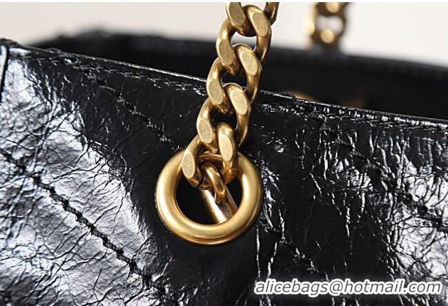 Top Grade Saint Laurent NIKI small shopping bag in vintage leather 872680 Black/Gold 2026