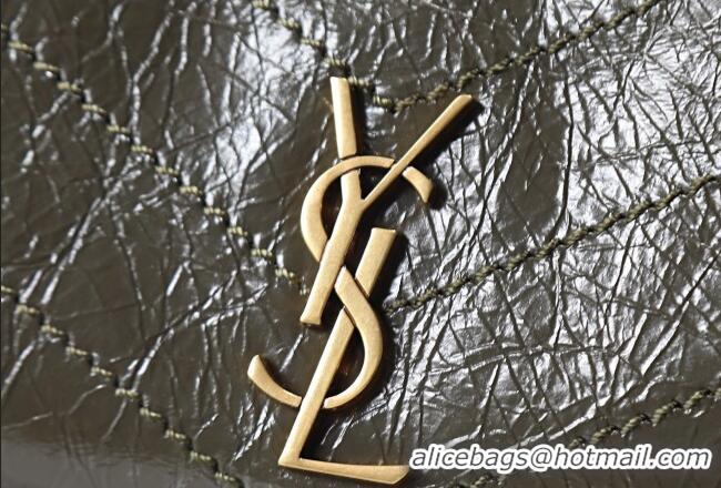 Best Price Saint Laurent NIKI small shopping bag in vintage leather 872680 Green 2026