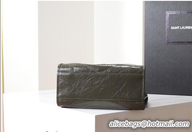 Best Price Saint Laurent NIKI small shopping bag in vintage leather 872680 Green 2026