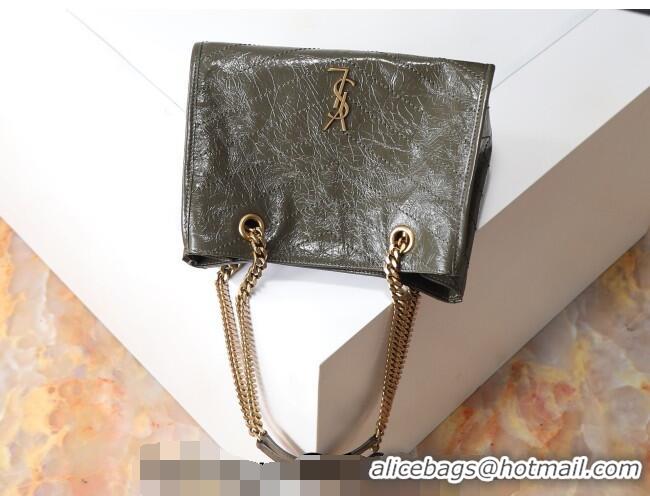 Best Price Saint Laurent NIKI small shopping bag in vintage leather 872680 Green 2026
