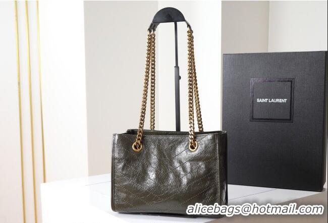 Best Price Saint Laurent NIKI small shopping bag in vintage leather 872680 Green 2026