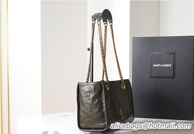Best Price Saint Laurent NIKI small shopping bag in vintage leather 872680 Green 2026