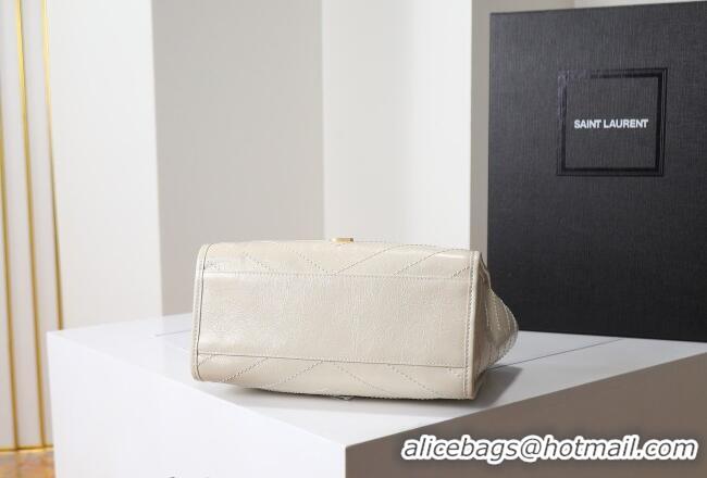 New Design Saint Laurent NIKI small shopping bag in vintage leather 872680 White 2026
