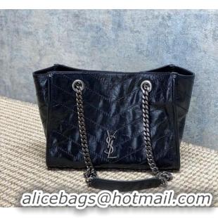 Best Grade Saint Laurent NIKI small shopping bag in vintage leather 872680 Black/Silver 2026