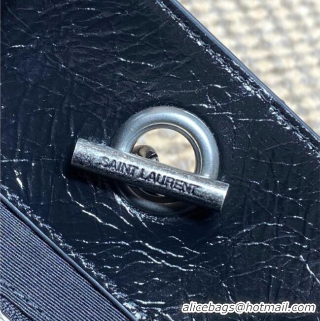 Best Grade Saint Laurent NIKI small shopping bag in vintage leather 872680 Black/Silver 2026