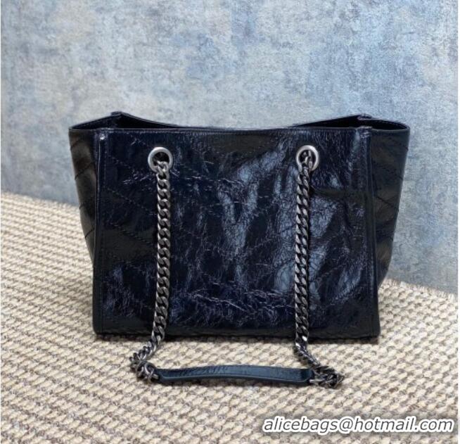 Best Grade Saint Laurent NIKI small shopping bag in vintage leather 872680 Black/Silver 2026
