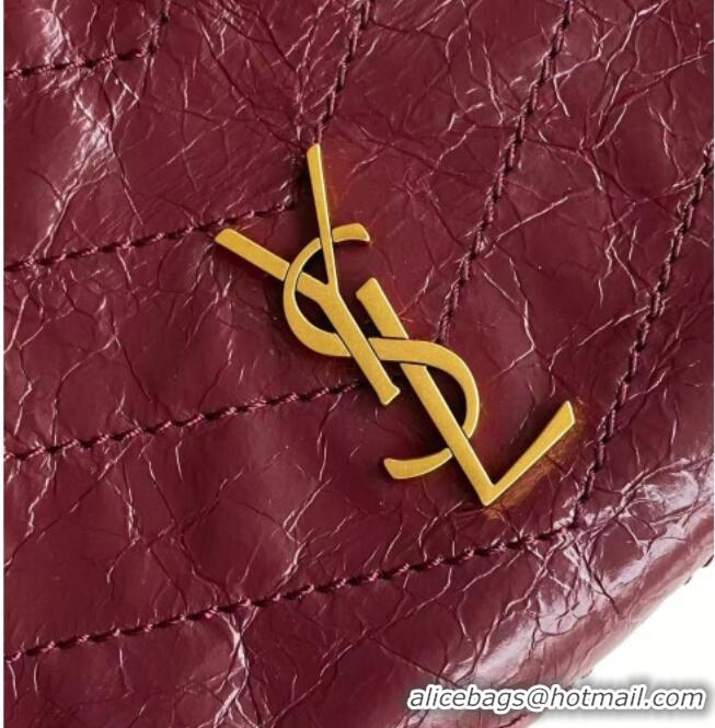 Luxury Discount Saint Laurent NIKI small shopping bag in vintage leather 872680 Burgundy 2026