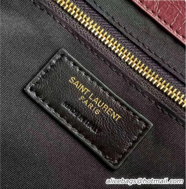 Luxury Discount Saint Laurent NIKI small shopping bag in vintage leather 872680 Burgundy 2026